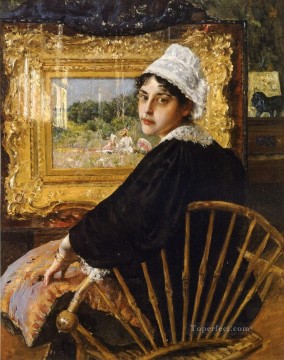 研究 別名アーティストの妻ウィリアム・メリット・チェイス Oil Paintings